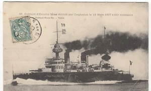 Shipping; French Navy - Battleship "Iena" Destroyed 12-3-1907 PPC 18-3-1907 PMK - Picture 1 of 2
