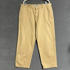 Lacoste Pants 38 x 28 Tan Chino Preppy Casual Flat Front Retro - Picture 1 of 10