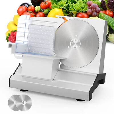 Electric Meat Slicer Deli Vegetables Fruit Bread Slices with 8.6" Blade - image 1 of 4