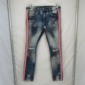 Jordan Craig Legacy Edition 32/32 Sean Men's Jeans Painted Splash Destroyed - Picture 1 of 11
