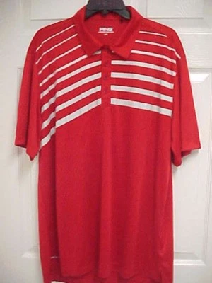 PING Red White Striped Short Sleeve Sensor Cool Golf Polo Shirt L  - Image 1 of 4