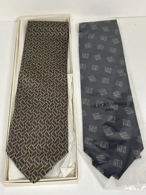 Giorgio Armani, Corbatas Hombre, Lote De 2, Multicolor/Patrón Foto 1 de 4