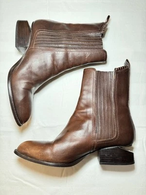 ALEXANDER WANG Brown Leather Boots Women's Size 39.5 US 9 W Authentic - Image 1 of 4