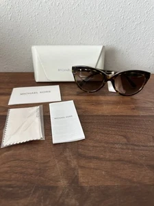 Michael Kors Makena Women's Tortoise Cat Eye Sunglasses MK2158 NWT $140 55mm - Picture 1 of 12