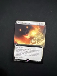 Perch Protection (Extended Art) Commander: Bloomburrow NM Ships In Top Loader - Picture 1 of 2