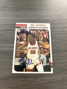 Saniya Rivers Signed Card Auto WNBA NC State Rookie - Picture 1 of 2