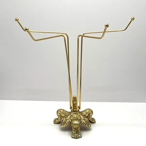 Vintage Hollywood Regency Brass 4 Arm Jewelry, Accessories, Hand Towel Holder - Picture 1 of 24
