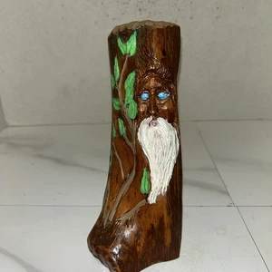 Vecchio vintage fatto a mano fuori albero dipinto e smaltato arte popolare firmato e datato - Foto 1 di 9