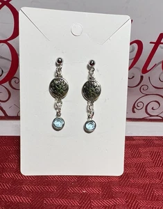 BRIGHTON ELORA OHRRINGE * BABYBLAU MIT EXTRA RÜCKEN * NEU AUF KARTE - Bild 1 von 3