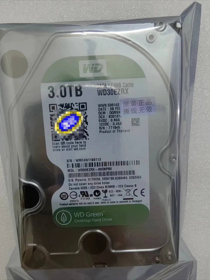 Western Digital WD Caviar Green 2.9TB Internal 5400RPM 3.5" (WD30EZRX-00MMMB0) HDD