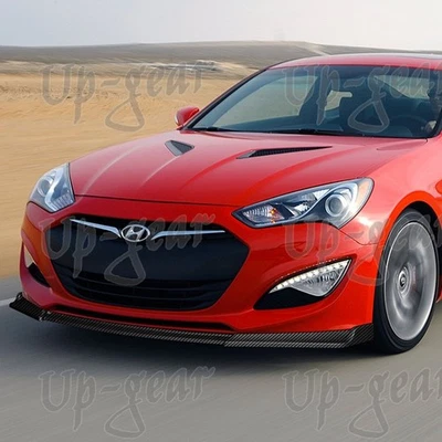 Para 13-16 Hyundai Genesis 2DR KS-Style aparência de carbono 3 peças para-choque dianteiro spoiler labial - Imagem 1 de 4