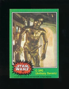 1977 Topps Star Wars 207 C-3PO GOLDEN ROD ERROR - Picture 1 of 3