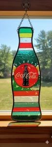 Insegna Vintage Coca-Cola Bottiglia Vetro Colorato Suncatcher "Sempre" Da Collezione - Foto 1 di 3