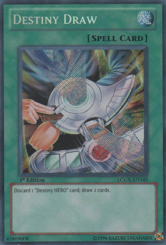 Destiny Draw [LCGX-EN145] Secret Rare Lightly Played Unlimited - Yugioh single - Image 1 of 1