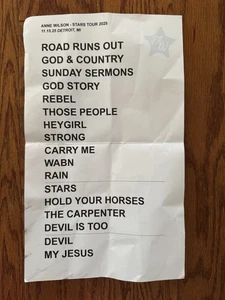 Anne Wilson Setliste Detroit Stars Tour 2025 - Bild 1 von 1