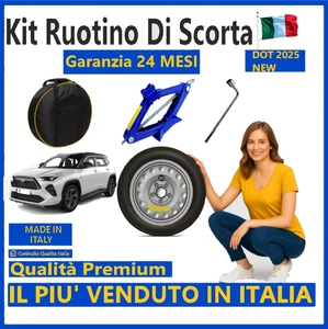 Kit 💥 Ruotino Yaris Cross 17" 5F DOT2025 + Cric + Chiave + Sacca – Monta Sicuro - Imagen 1 de 13