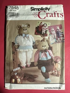 Simplicity 7548 Animales o Muñecas con Ropa Bloque de Madera Cuerpos Patrón de Costura - Imagen 1 de 2
