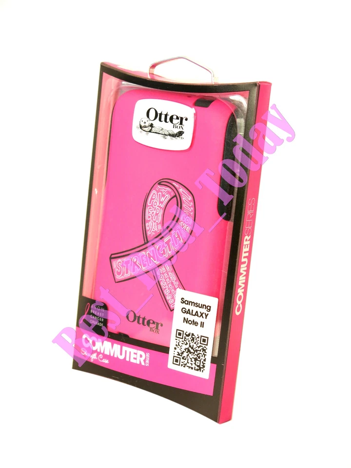 OEM OTTERBOX COMMUTER CASE FOR SAMSUNG NOTE 2 II AVON STRENGTH PINK i605 VERIZON - Image 1 of 2