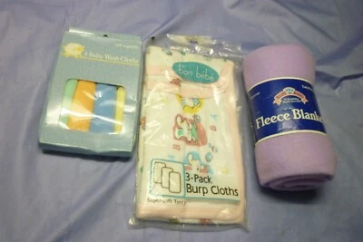 Manta polar bebé paño de lavado bebé y paños eructos para bebés nueva Foto 1 de 4