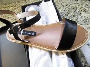 NEW STEVE MADDEN STEVEN LILIE BLACK STRAPPY SANDALS WOMENS 7.5 FREE SHIP - Picture 1 of 7