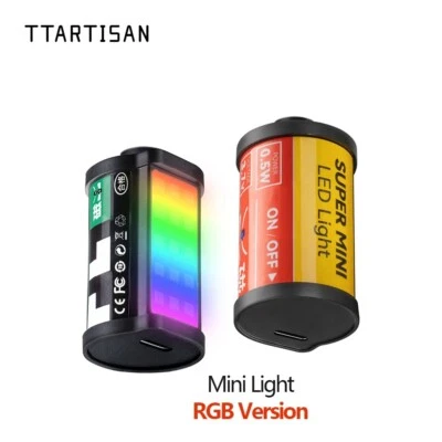 TTArtisan Mini Magnetic RGB LED Light for Camera Lens Photography Vlog Live 5W - Image 1 of 4