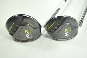 LEFT HANDED TaylorMade M2 2017 3 and 5 Fairway Wood Set Stiff Graphite #193686 - Picture 1 of 6
