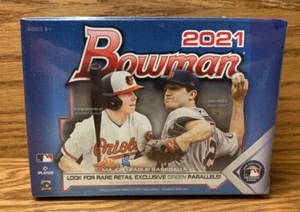 2021 Bowman BLASTER BOX Factory Sealed Exclusive Green Parallels - Picture 1 of 3