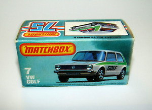 Matchbox Superfast No 7c VW Golf "L Box" Original Empty Box Near Mint