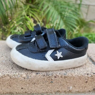 Zapato Converse Breakpoint 2V Niño Pequeño Cuero Negro Gancho Lazo Parte Superior Baja 748653C Talla 4 Foto 1 de 4