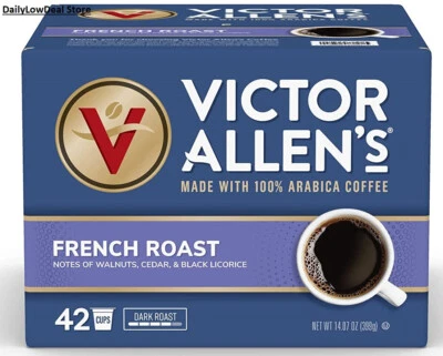 Victor Allen's Single Serve Coffee Pods for Keurig, French Roast (42 k-cups) - Image 1 of 4