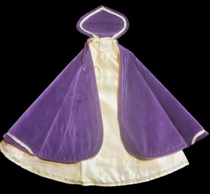 Vintage Child Infant Of Prague Statue Vestments Clothes Purple Gown For 16"-18" - Picture 1 of 4