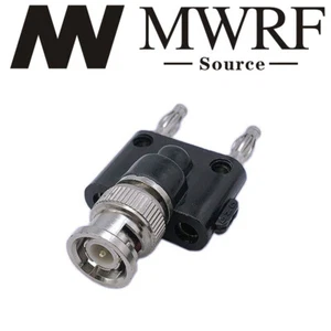 Adaptador conector conector macho BNC Jack to Two doble plátano macho (stock de EE. UU.) - Imagen 1 de 2