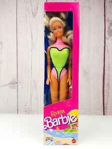 Mattel Riviera Barbie Doll #7344 1989 Canadian Edition Rare Neon Swimsuit NRFB