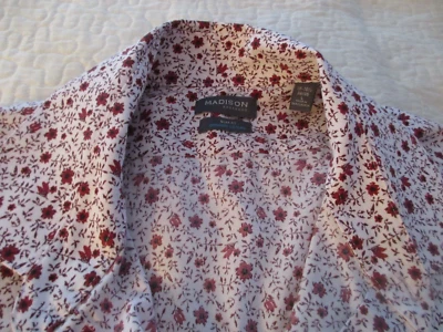 Camisa Madison Calce Ajustado Enfriamiento Dinámico Manga Larga Floral Abotonada Para Hombre Talla L Foto 1 de 4