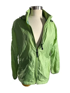 L. L. Bean Stowaway Green Lightweight Rain Jacket Zip-Up Women's Size Large - Picture 1 of 19