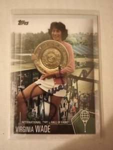 Virginia Wade signed auto 2019 Topps International Tennis Hall Of Fame Card #27