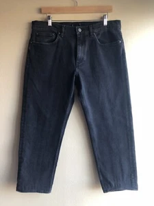 Theory Men Straight Black Denim Jeans Pant 34x25 - Picture 1 of 9
