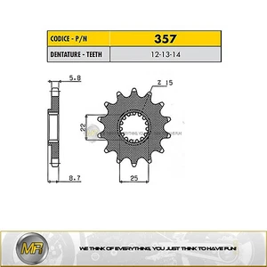 KTM EXC SIX DAYS 250 FROM 2009 TO 2016 FRONT DRIVE SPROCKET SUNSTAR 520 12 TEETH - Picture 1 of 1
