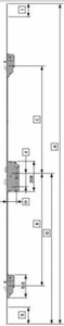 KFV Türverschluss Mehrfachverriegelung AS 3600 35/92/8 24mm U-Stulp K002 3505741 - Bild 1 von 2