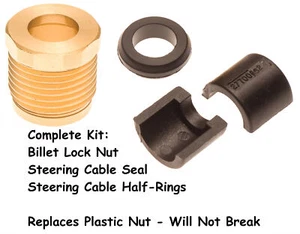 Sea Doo Steering Cable Billet Lock Nut Seal & Half Ring Kit 277001729 277001527 - Picture 1 of 2