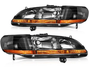 Conjunto de faros negros par de carcasas para Honda Accord 2,3 L 1998-2002 - Imagen 1 de 9