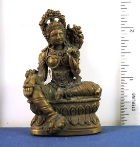 Solid BRASS DEITY (#02) Hindu Buddhist Spiritual Statue - Picture 1 of 3