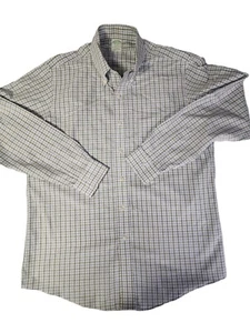 Camisa de vestir Brooks Brothers Milano manga larga azul verde cuadros para hombre talla 16,5 - Imagen 1 de 10