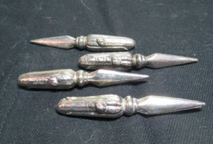 4 Vintage Pewter Corn Cob Holders Corn cob design - Picture 1 of 7