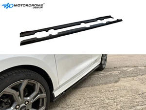 SIDE SKIRTS EXTENSIONS FOR FORD FIESTA MK8 ST / ST-LINE (2017-) ABS GLOSS BLACK - Picture 1 of 7