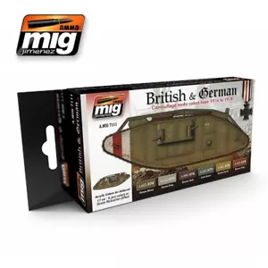 Mig ammo 7111 Britannique & Allemand WW1 6 Pièce Peinture Acrylique Ensemble Par - Photo 1 sur 2