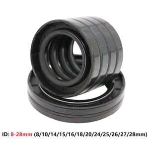 NBR TC Rotary Shaft Oil Seal /Lip Seal with Garter Spring 8mm to 28mm Shaft - Picture 1 of 7
