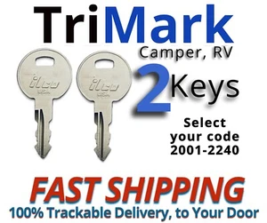 Trimark Keys Camper RV Motorhome Replacement Key Cut to your Code 2001-2240 - Picture 1 of 2