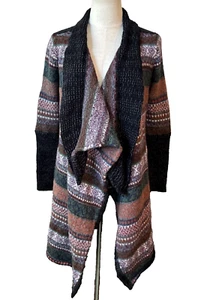 Indigenous Sweater Coat Cardigan M (S/M?) Peru 60% Alpaca 40% Organic Cotton - Picture 1 of 9