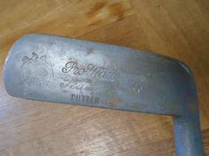 Pro Made Peacock Putter Wooden Shaft Golf Club Cleek Mark - Picture 1 of 8